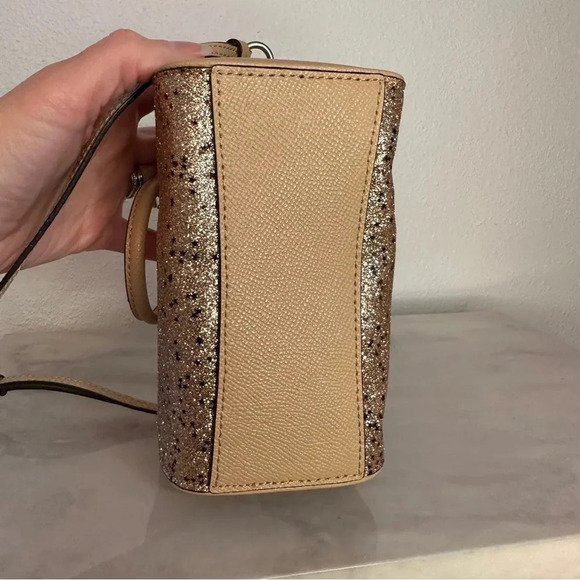 Coach Micro Sparkle Limited Edition Bennett Gold Star Glitter Satchel - Picture 8 of 13